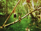 Photo: Blue Hole, Wimberley Texas --
Diana Mini camera, Lomography 100 x-pro film